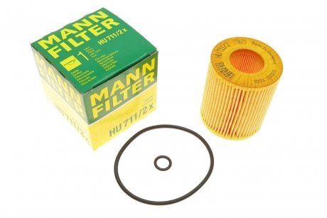 Фильтрующий элемент масляного фильтра MANN-FILTER HU 711/2 X (фото 1)