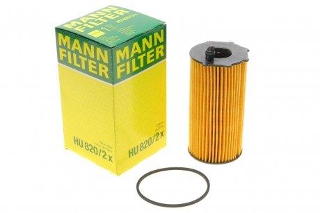 Фильтрующий элемент масляного фильтра MANN-FILTER HU 820/2 X (фото 1)