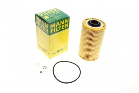 Фильтрующий элемент масляного фильтра MANN-FILTER HU 938/1 X (фото 1)