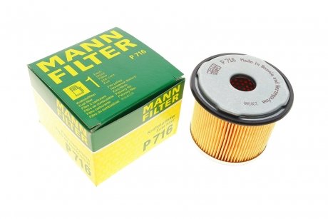 Фильтрующий элемент топливного фильтра MANN-FILTER P 716 (фото 1)