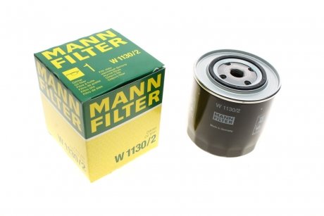Фильтр масляный двигателя audi 100, a6 2.5 tdi 91-97 MANN-FILTER W1130/2 (фото 1)