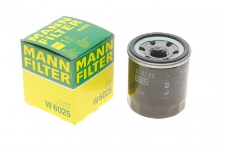 Фильтр масляный двигателя renault duster 1.6 sce 15-, scenic iii 2.0 09- MANN-FILTER W6025 (фото 1)