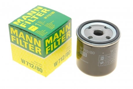 Масляний фiльтр MANN-FILTER W712/80