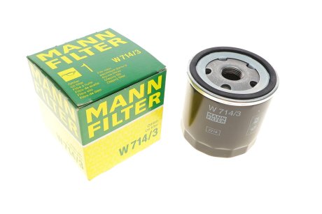 Фильтр масляный MANN-FILTER W 714/3 (фото 1)