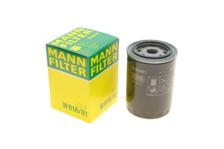 Фильтр масляный MANN-FILTER W 818/81 (фото 1)