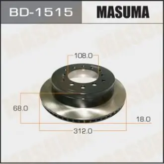 Диск тормозной задний Lexus GX460 (09-)/ Toyota Land Cruiser Prado (09-) (Кратно MASUMA BD1515