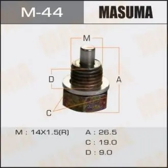 Пробка сливная поддона (с шайбой 14x1.5mm) Mazda MASUMA M44