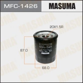 Фильтр масляный Mitsubishi ASX (10-), Colt (02-12), Grandis (03-10), Lancer (00- MASUMA MFC1426 (фото 1)