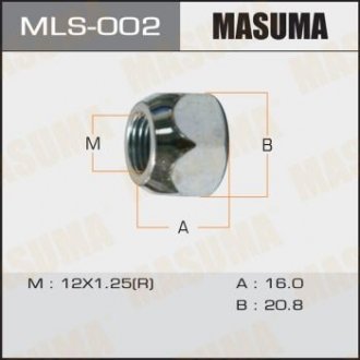 Гайка колеса 12x1.25 / под ключ=21мм MASUMA MLS002