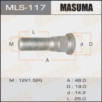 Шпилька колеса Toyota MASUMA MLS117 (фото 1)