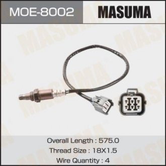 Датчик кислорода (лямбда-зонд) Subaru Forester (07-10), Legacy (03-09) MASUMA MOE8002