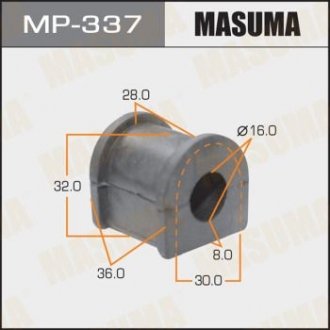 Втулка стабилизатора заднего Toyota Camry (06-) (Кратно 2 шт) MASUMA MP337 (фото 1)