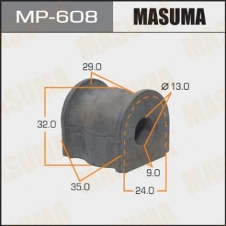 Втулка стабилизатора заднего Honda Accord (-02), CR-V (04-06) (Кратно 2 шт) (MP6 MASUMA MP608 (фото 1)