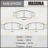 Колодка тормозная передняя Mitsubishi Lancer (00-08) MASUMA MS2435 (фото 1)