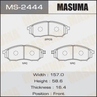 Колодка тормозная передняя Infiniti FX 35 (05-10)/ Nissan Murano (04-16), Pathfi MASUMA MS2444