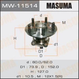 Ступица колеса MASUMA MW11514 (фото 1)