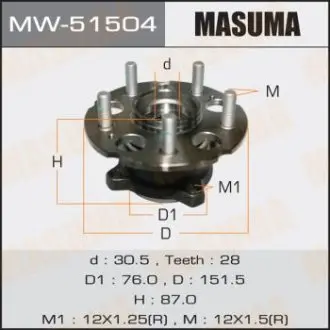 Ступица колеса задн CR-V/ RE4 (with ABS) MASUMA MW51504