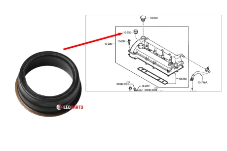 Прокладка (сальник) под клапан изменения фаз 2.3 MPS CX-7, 3, 6 MAZDA L3K9102D5A