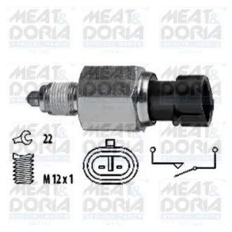 MEATDORIA FIAT Выключатель света заднего хода Bravo II,Doblo 10-,Linea,Marea,Jeep,Alfa Romeo,Lancia,Opel Combo Tour MEAT & DORIA 36033