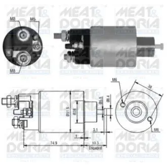 MEATDORIA OPEL Втягуюче реле стартера MOVANO A 2.8 DTI (JD) 98-01, RENAULT MASTER II 2.8 dTI 98-01 MEAT & DORIA 46099