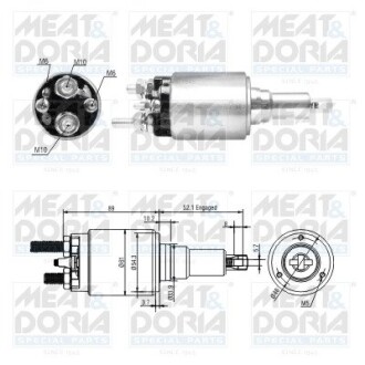 MEATDORIA DAF Втягивающее реле стартера MEAT & DORIA 46290