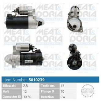 MEATDORIA DB Стартер C-CLASS (W204) C 180 CDI (204.000) 10-14 MEAT & DORIA 5010239