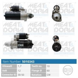 MEATDORIA DB Стартер W203, W204, A209, W211, W212, W463 MEAT & DORIA 5010343