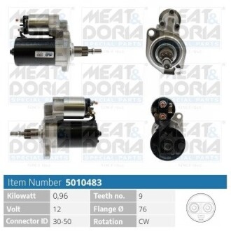 MEATDORIA VW стартер PASSAT -97 MEAT & DORIA 5010483