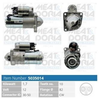 MEATDORIA OPEL Стартер ASTRA H, VECTRA C, SAAB MEAT & DORIA 5035014