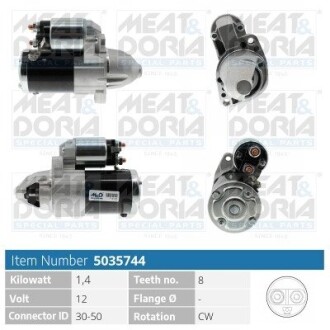 MEATDORIA CITROEN Стартер C-CROSSER 08-, MITSUBISHI, PEUGEOT MEAT & DORIA 5035744