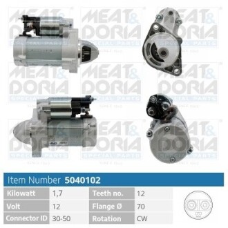 MEATDORIA DB Стартер W204, W212, B906 MEAT & DORIA 5040102 (фото 1)