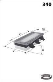 Фільтр повітря (аналог/lx2796/1) MECAFILTER ELP9449