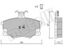 Тормозные колодки передние Fiat Punto/Tipo/Uno 85-99 Metelli 22-0030-1 (фото 1)