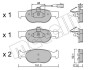 Колодки гальмівні (передні) Fiat Bravo/Brava 95-01/Marea 96-02/Lancia Delta II 94-99 (+датчик) Metelli 22-0079-0 (фото 1)