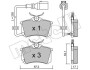 Тормозные колодки задние Skoda Fabia 99-/VW Caddy/Golf 03-16/Passat B5 96-05/Polo 01- (+датчик) Metelli 22-0100-4 (фото 1)