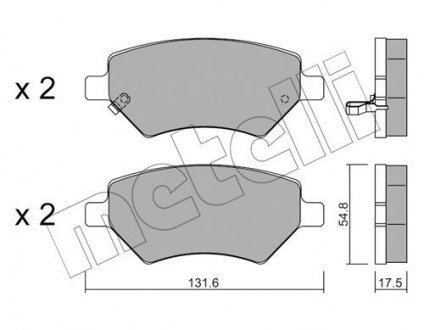 Колодки гальмівні (передні) Chery A3/M11/Tiggo/Niche 08- Metelli 22-1049-0