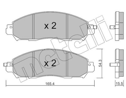 Передние тормозные колодки Nissan Leaf 17- Metelli 22-1081-1