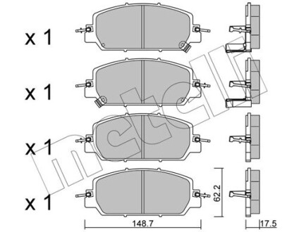 Тормозные колодки передние Honda CR-V V 17- Metelli 22-1153-0