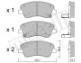 Колодки гальмівні (передні) Hyundai Bayon 21-/i20 20-/Kia Rio 17/Stonic 17- (+датчики) Metelli 22-1167-0 (фото 1)