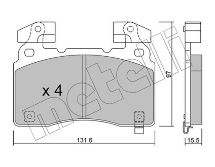 Тормозные колодки передние Opel Insignia B 17- Metelli 22-1179-0