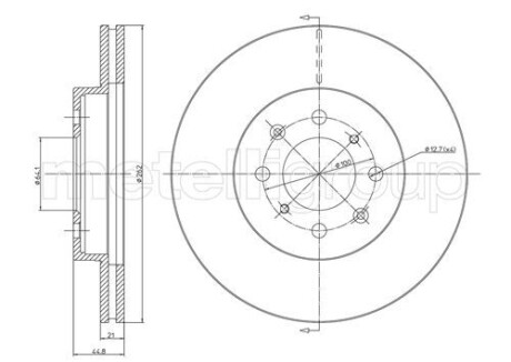 Тормозной диск Metelli 23-0344C