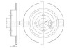 Диск гальмівний (задній) Mini Cooper (R50/R53) 01- (259x9.9) Metelli 23-0667C (фото 2)