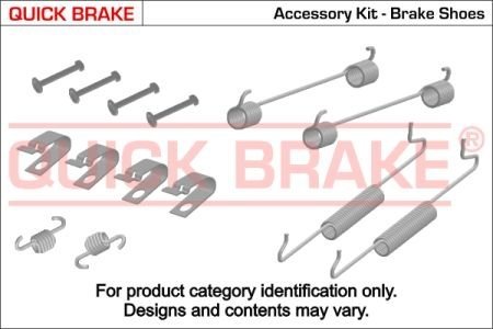 QUICK BRAKE Комплект пружинок колодок ручного гальма METZGER 105-0005