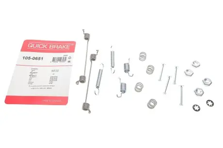 QUICK BRAKE Комплект пружинок колодок ручного гальма METZGER 105-0651