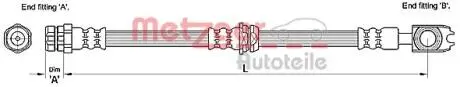 Шланг гальмівний METZGER 4110259