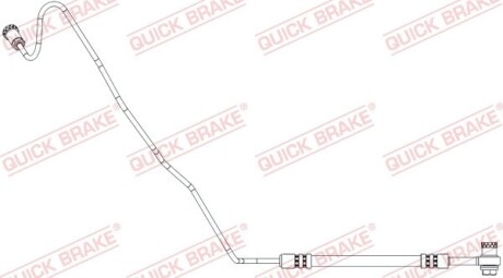 Шланг гальмівний (задній) VW Polo/Skoda Fabia 14- (L=680mm) METZGER 96.020X (фото 1)