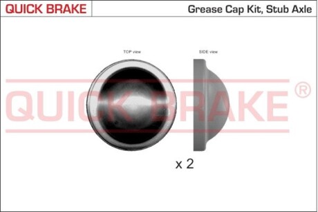 QUICK BRAKE Пилозахисні ковпачки для ступиці METZGER 9829K