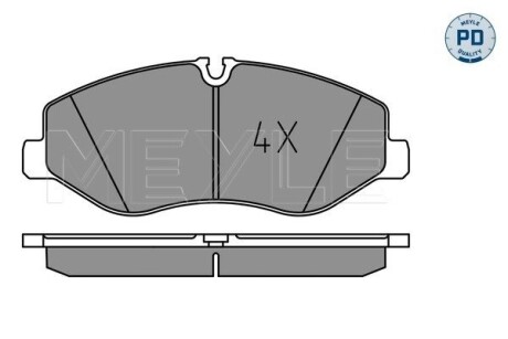 Колодки тормозные (передние) MB Vito (W447) 14- MEYLE 025 220 6221/PD