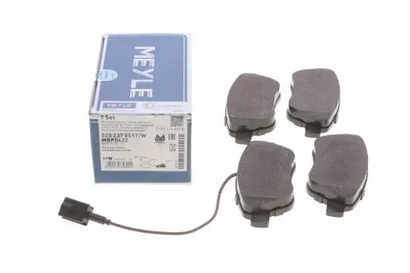 Тормозные колодки дисковые fiat doblo MEYLE 025 237 0517/W