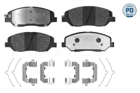 Колодки гальмівні (передні) Hyundai Santa Fe II/III/Genesis 06-/Kia Sorento/Ssangyong Korando 09- (PREMIUM) MEYLE 025 243 5117/PD